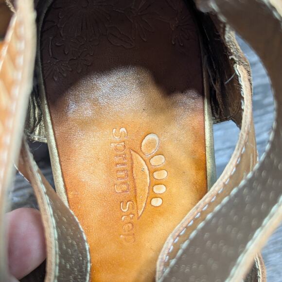 Spring Step Women's Quest Tan Multicolor Leather Heeled Size 39 - Picture 6 of 8